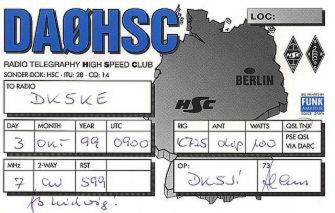 QSL-Karte DA0HSC
